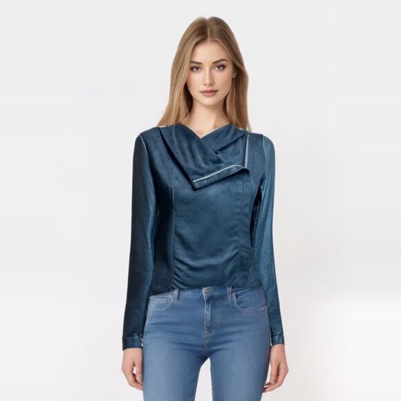 Romeo & Juliet Couture Faux Leather Moto Style Jacket EUC - Picture 2 of 10